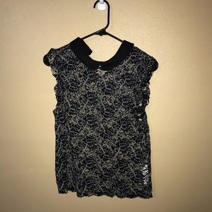 Zara  Collard Lace Top